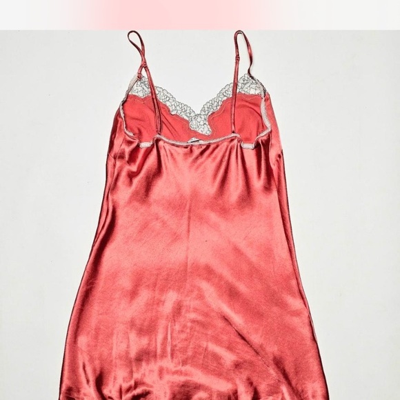 Victoria Secret Satin Slip Lingerie w/Lace, M - Picture 2 of 6